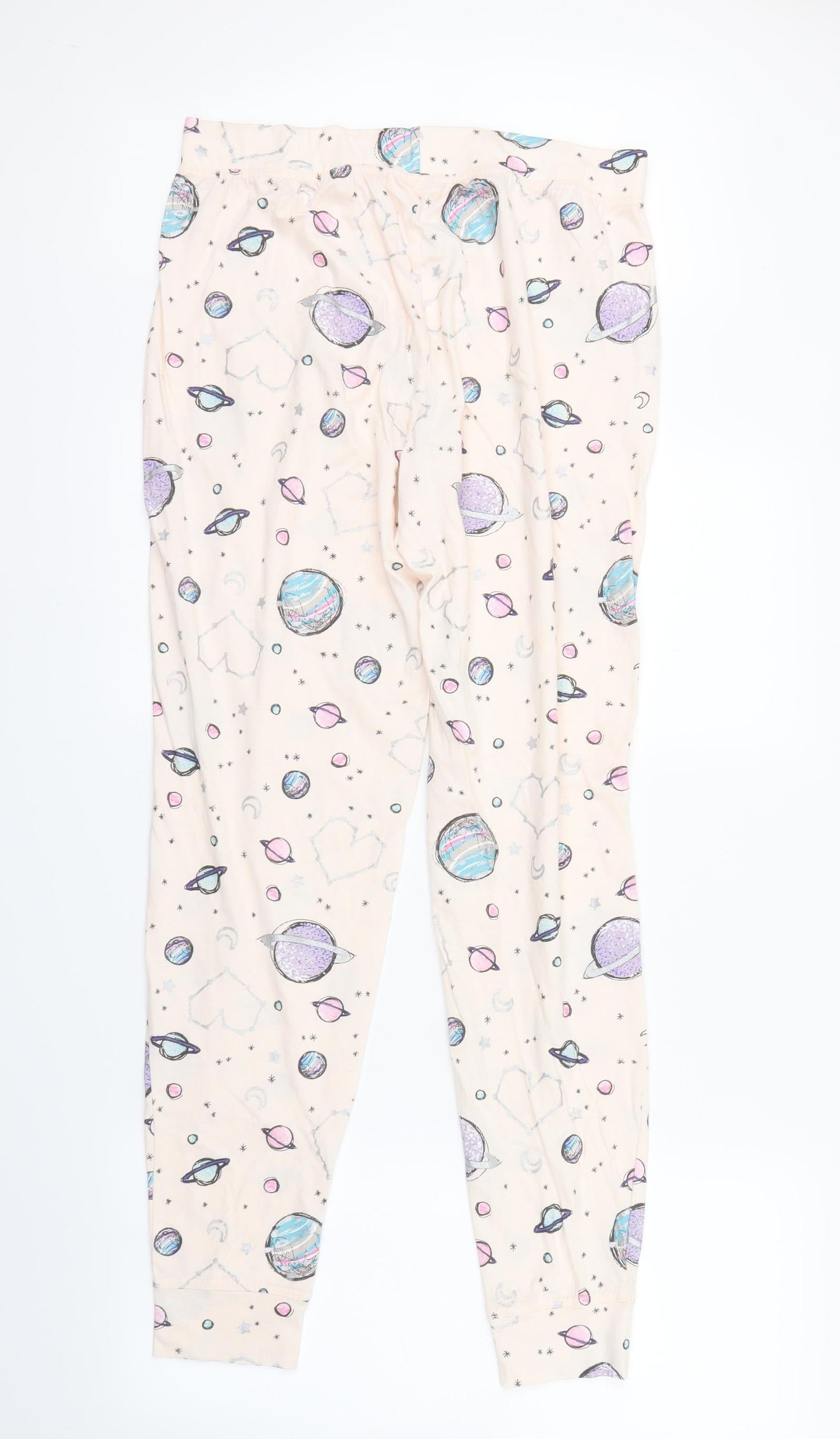 Preworn Womens Pink Solid  Babydoll Lounge Pants Size 12