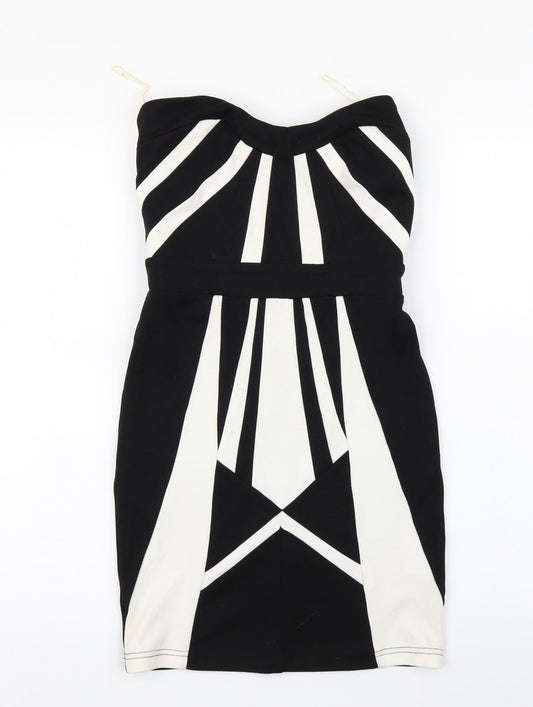 Lispy Womens Black Argyle/Diamond  Pencil Dress  Size 8
