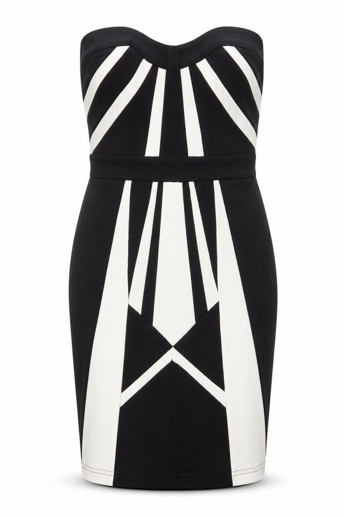 Lispy Womens Black Argyle/Diamond  Pencil Dress  Size 8