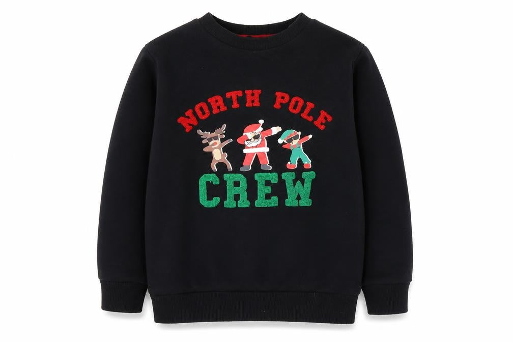 V BY VERY Boys Black   Pullover Sweatshirt Size 8 Years  - NORTH POLE CREW