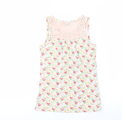 Next Womens Brown Floral  Basic Polo Size 12