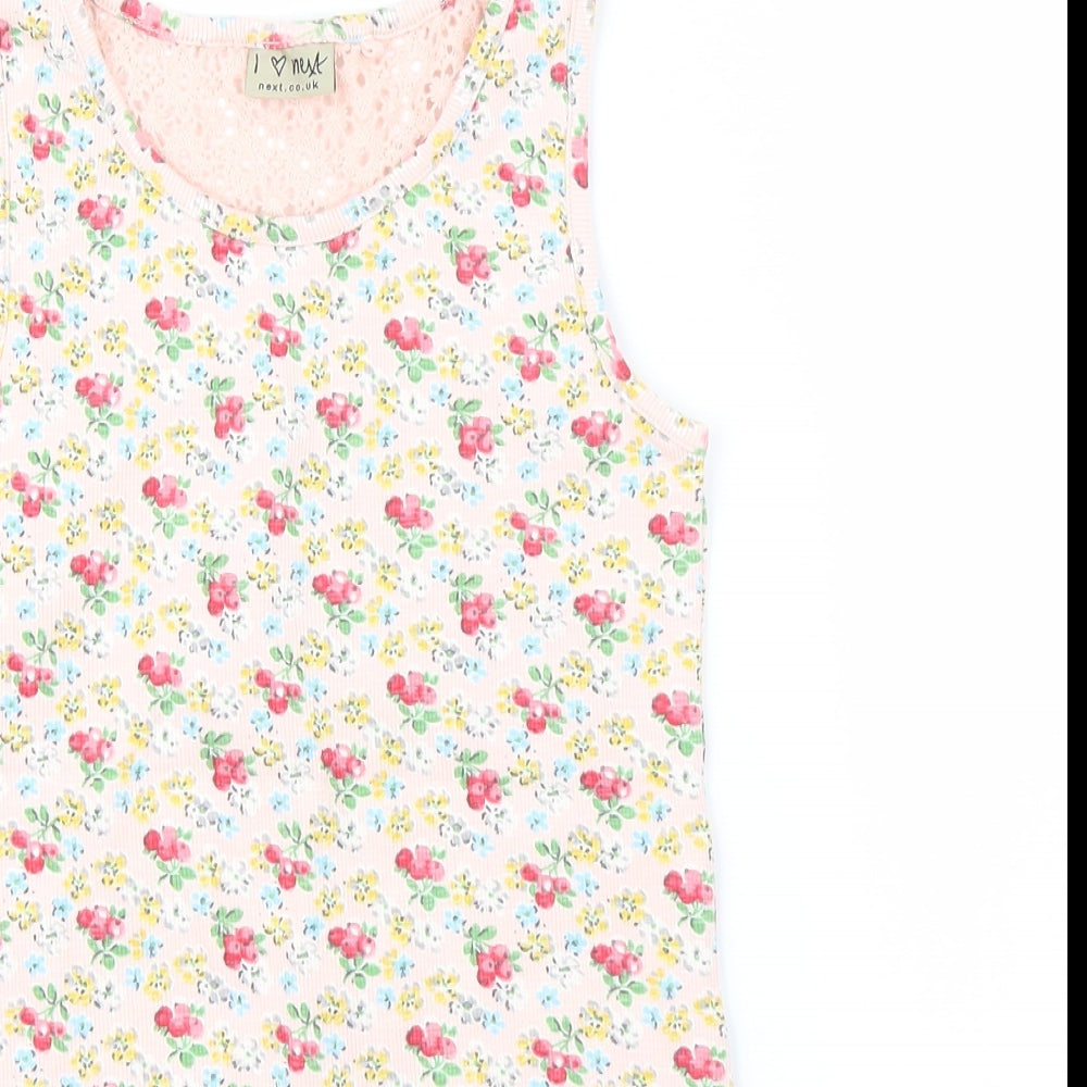 NEXT Womens Brown Floral  Basic Polo Size 12