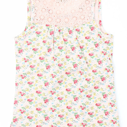Next Womens Brown Floral  Basic Polo Size 12