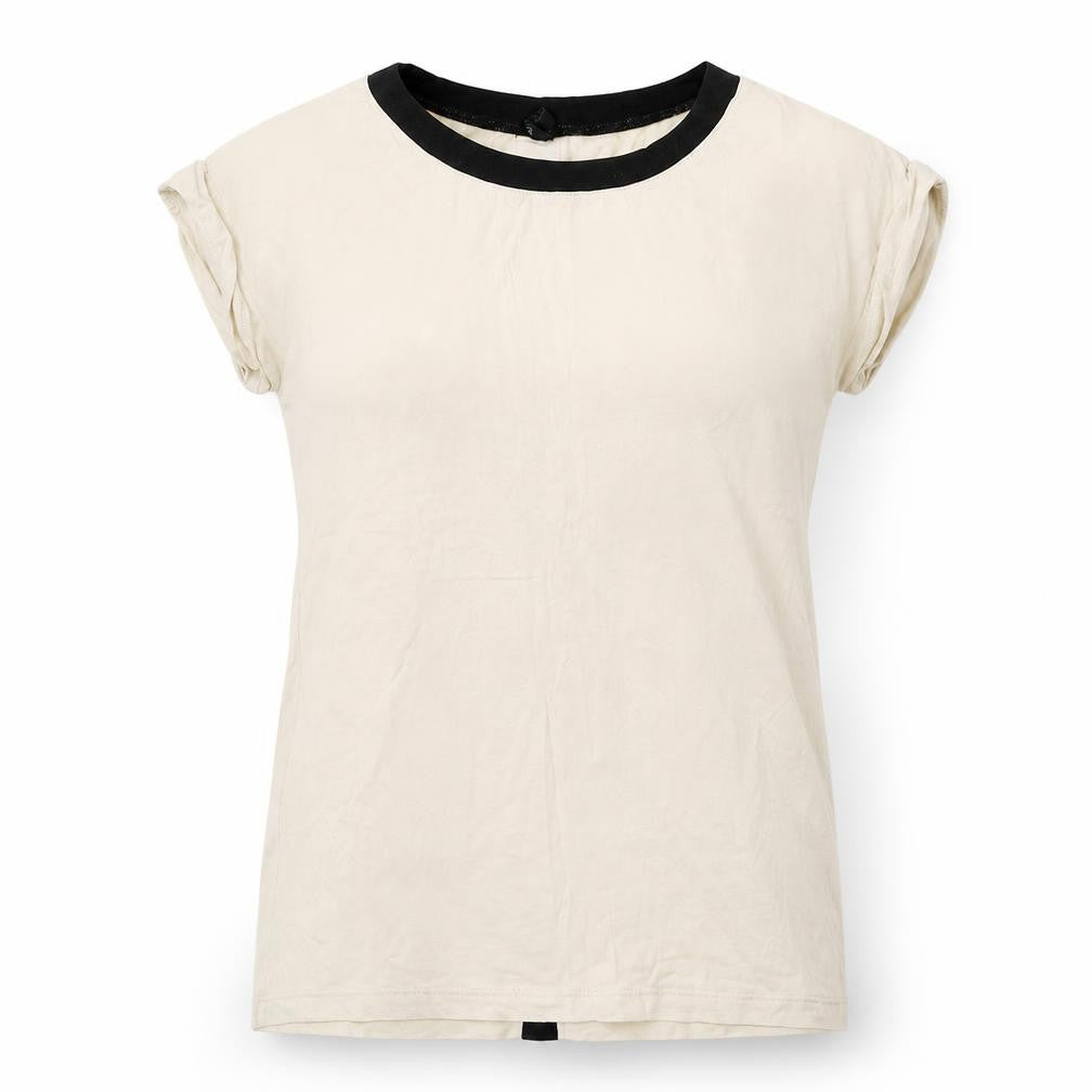 Reporter Womens Beige   Basic T-Shirt Size XS