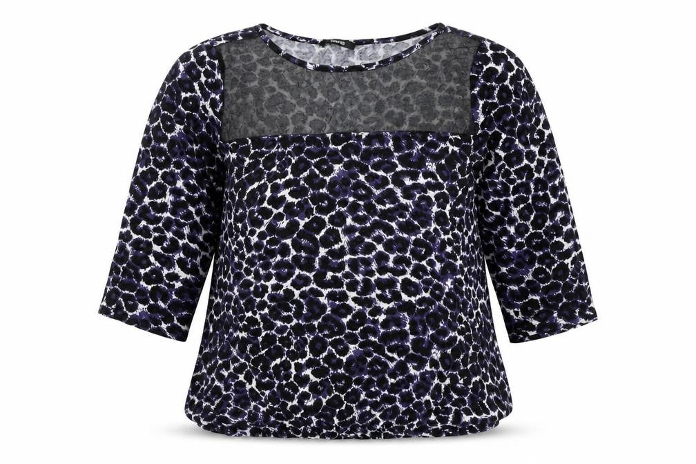 Gerogre Womens Purple Animal Print  Basic Blouse Size 18