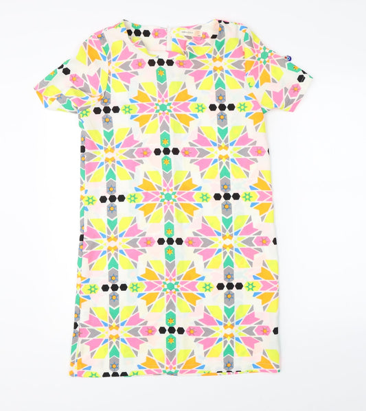 Vera & Lucy Womens Multicoloured Geometric  Pencil Dress  Size M