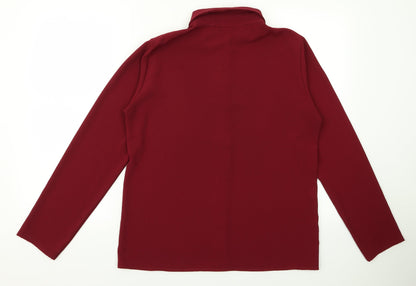 Boohoo Womens Red   Basic Button-Up Size M