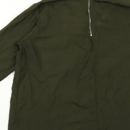 Preloved Boohoo Womens Green   Basic Blouse Size 10 - Label