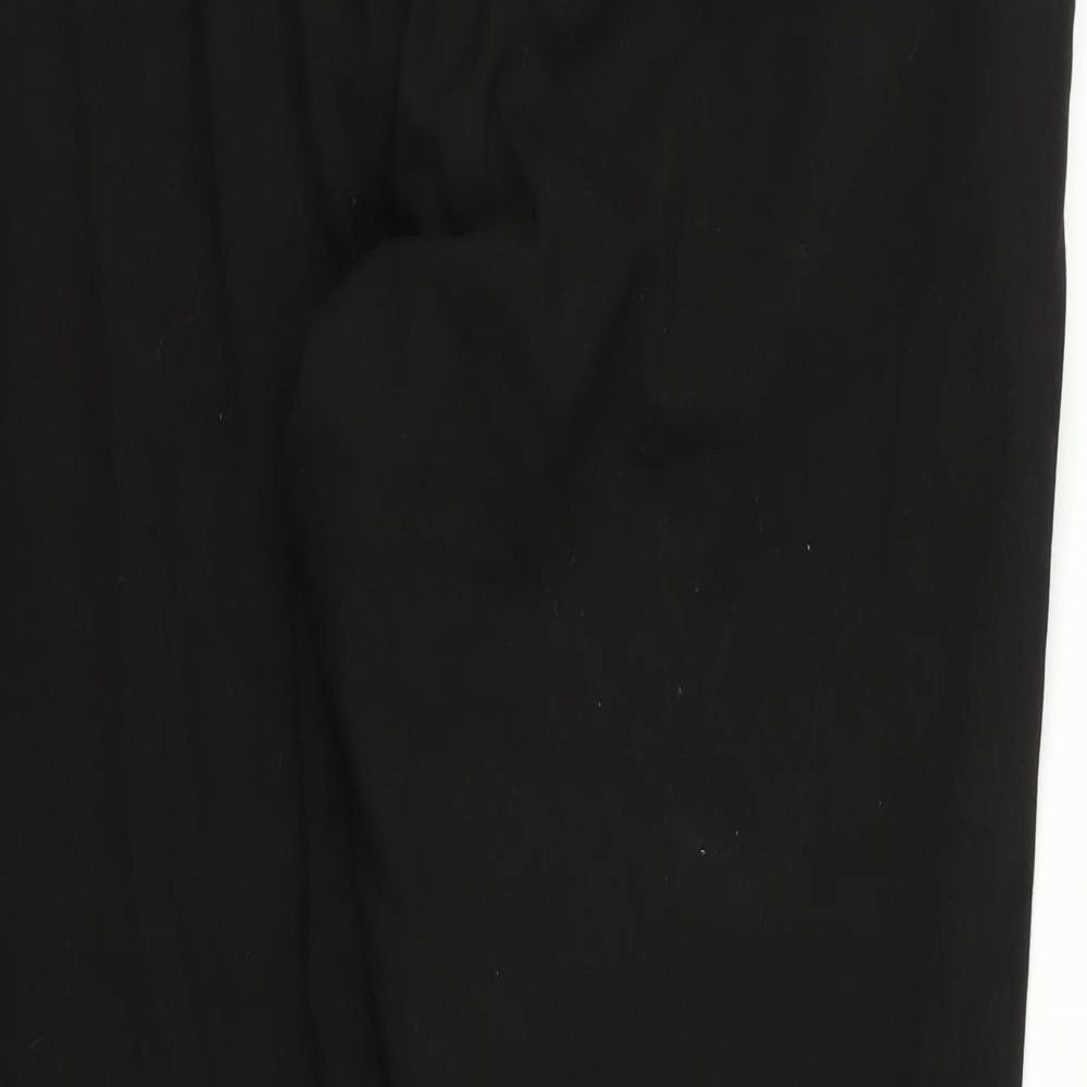 F&F Womens Black Animal Print  Trousers  Size 38 L25 in