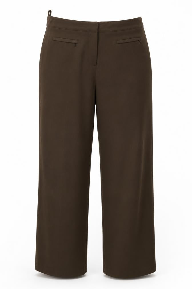 Mia Moda Womens Brown   Trousers  Size 12 L20 in