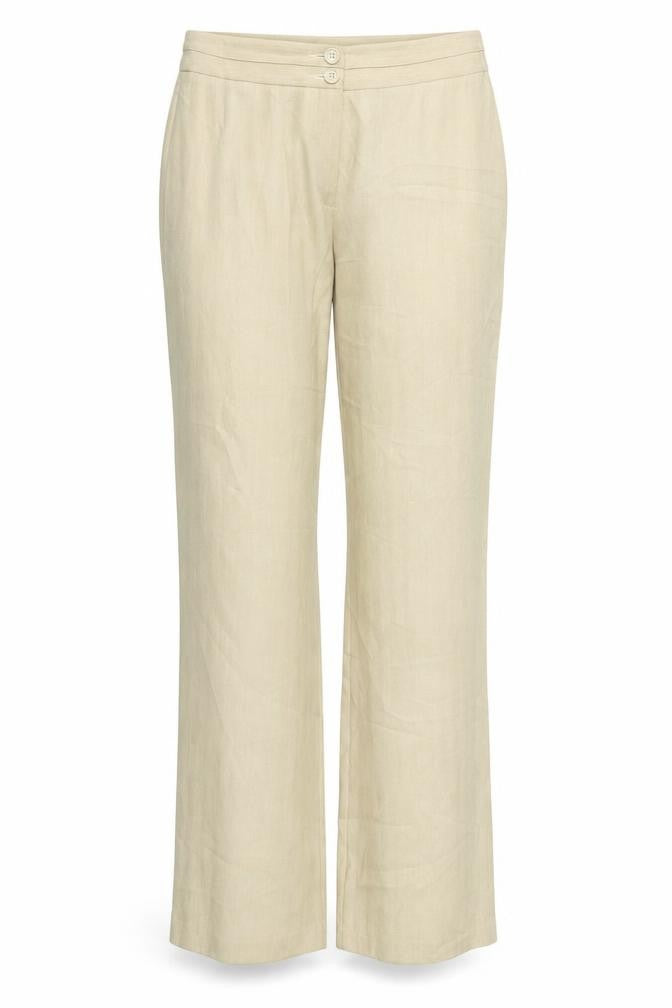 Marks & Spencer Womens Beige  Rayon Trousers  Size 30 L30 in