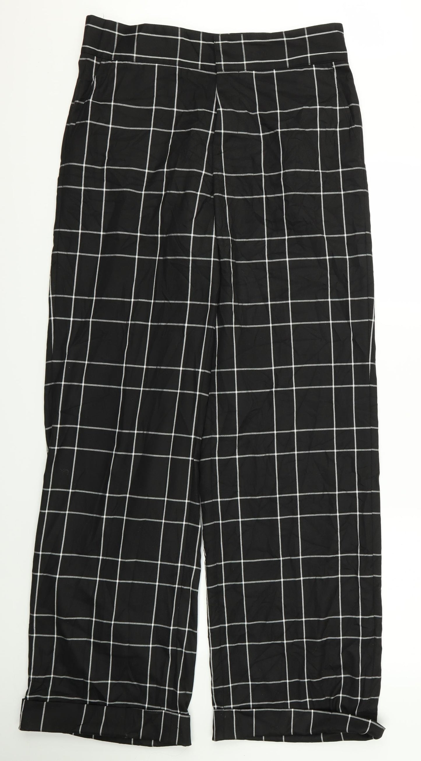 Preworn Womens Black  Rayon Trousers  Size 32 L32 in