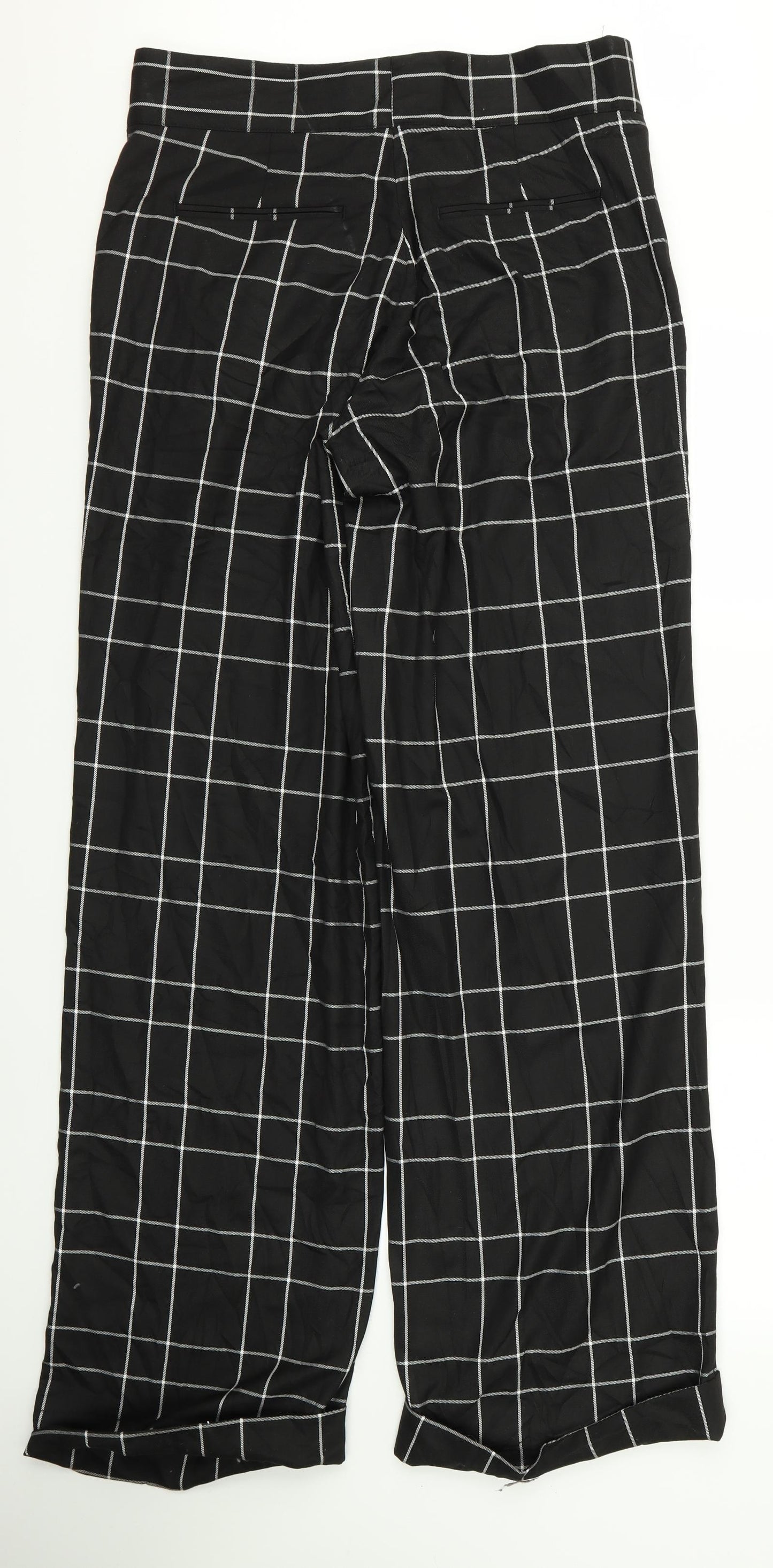 Preworn Womens Black  Rayon Trousers  Size 32 L32 in