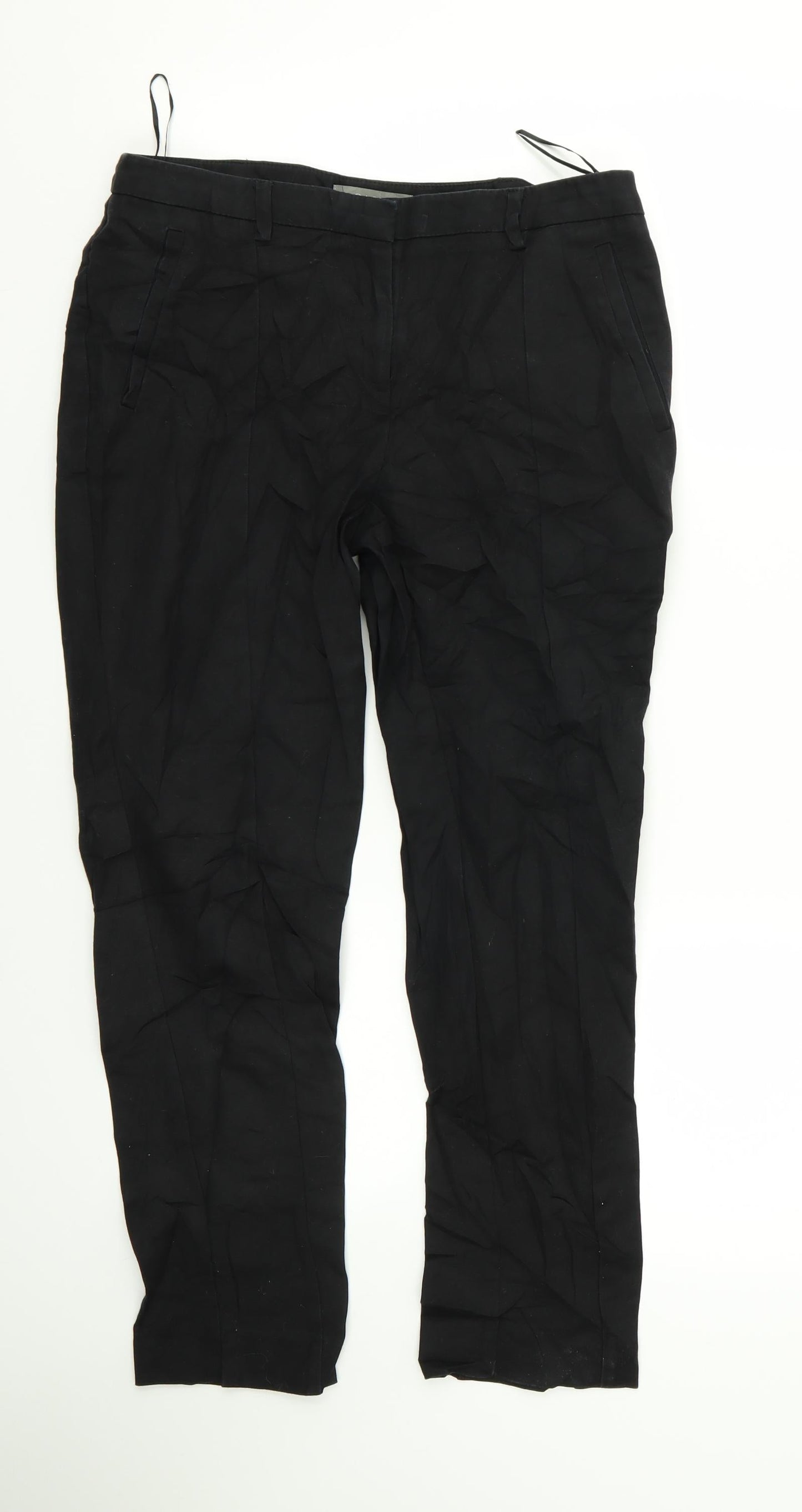 Oasis Womens Black   Trousers  Size 10 L23 in