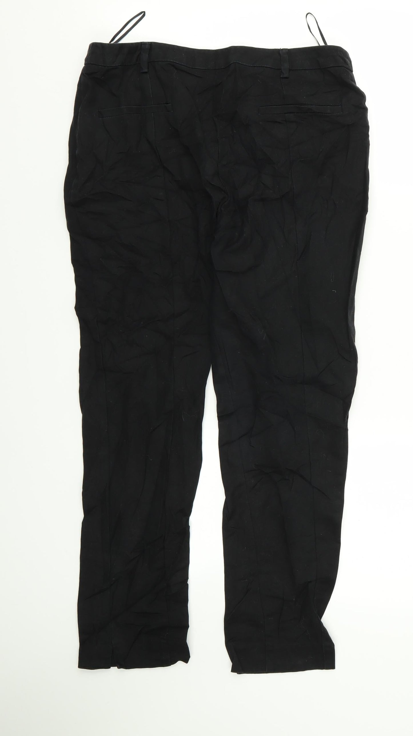 Oasis Womens Black   Trousers  Size 10 L23 in