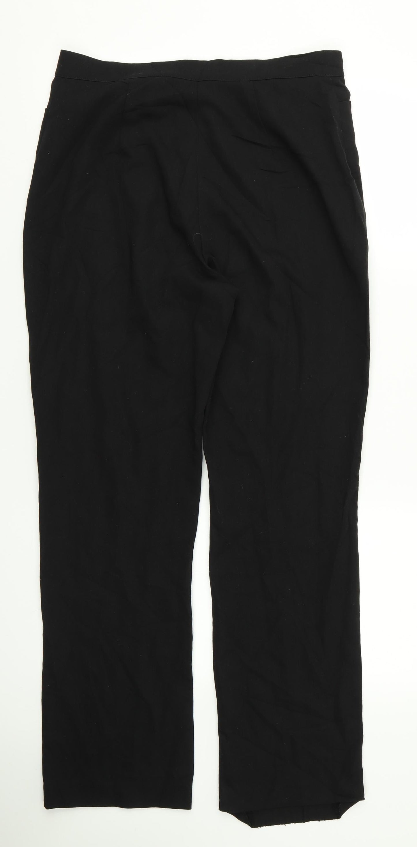 Preworn Womens Black   Trousers  Size 14 L30 in