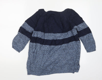 Preloved NEXT Womens Blue  Knit Pullover Jumper Size 8 - Back