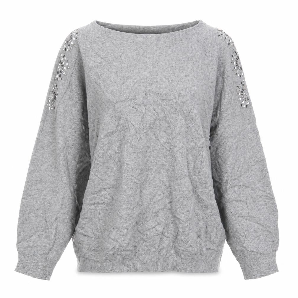 Wallis Womens Grey  Knit Pullover Jumper Size L