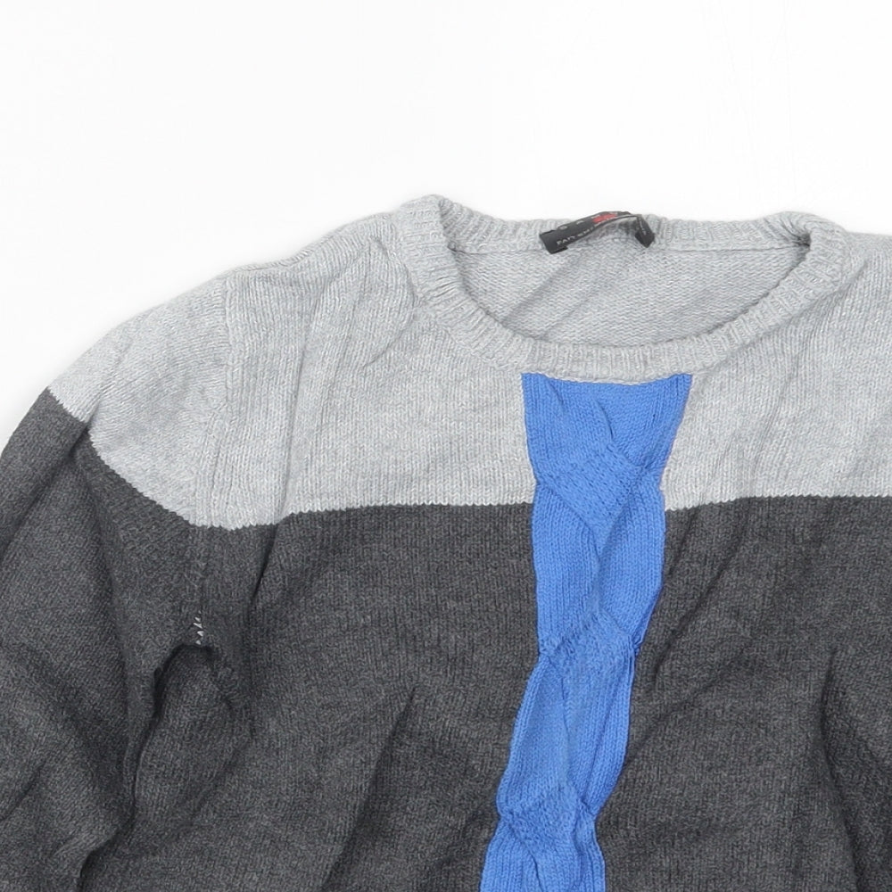 Samuel jr Boys Grey  Knit Pullover Jumper Size 8 Years