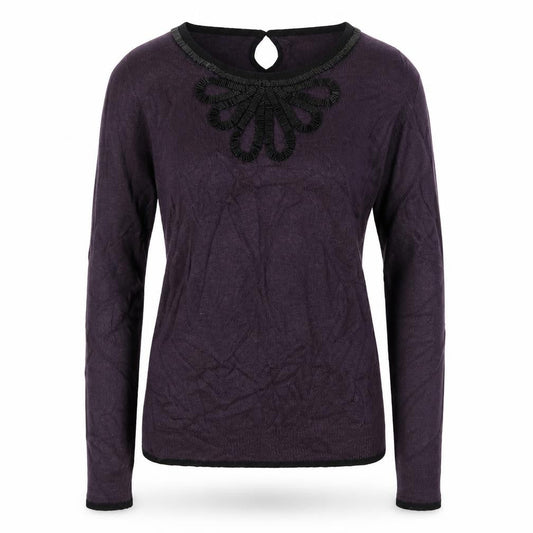 Front view of Principles women’s purple knit jumper, size UK 10