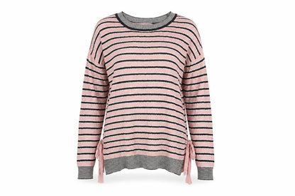 Next Womens Pink Striped  Pullover Jumper Size 10