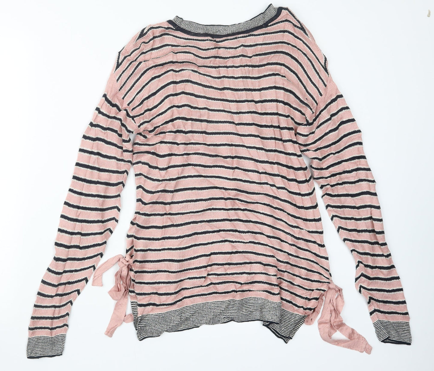 NEXT Womens Pink Striped  Pullover Jumper Size 10