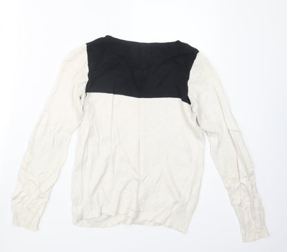 Dorothy Perkins Womens White  Knit Pullover Jumper Size 10