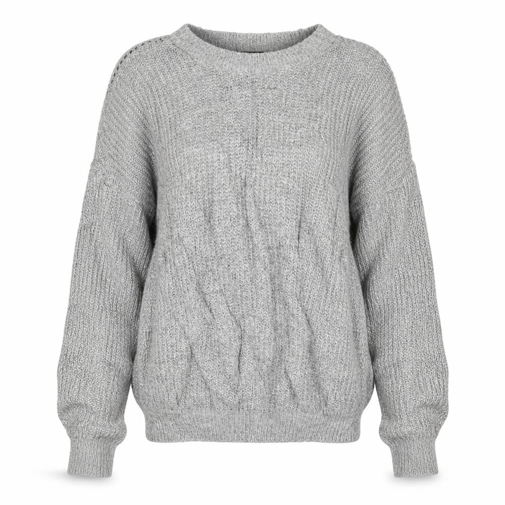 Boohoo Womens Grey  Knit Pullover Jumper Size 14