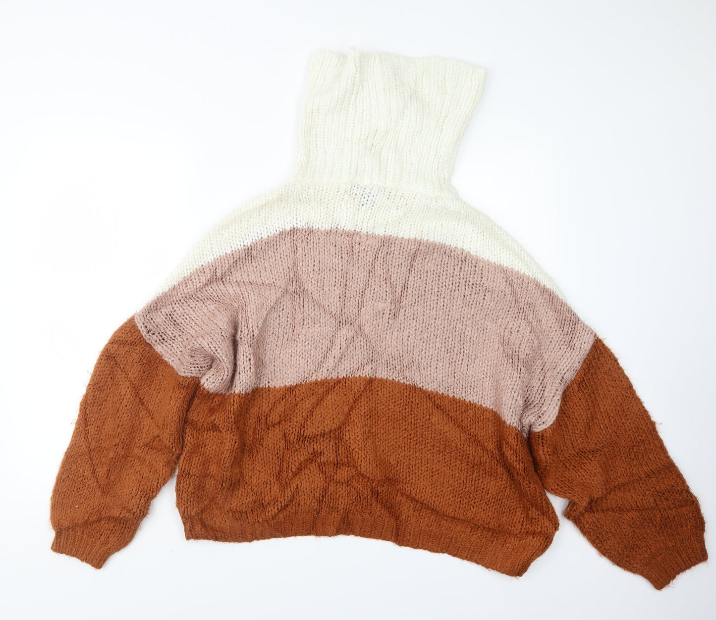Primark Womens Brown  Knit Pullover Jumper Size 14