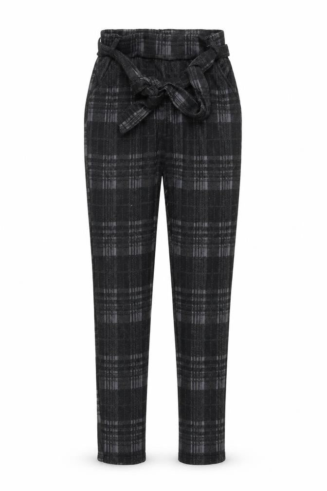 Preworn Womens Black Check  Trousers  Size S L27 in