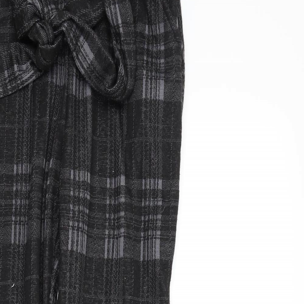 Preworn Womens Black Check  Trousers  Size S L27 in