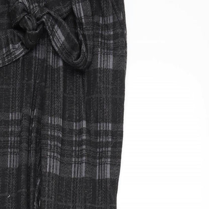 Preworn Womens Black Check  Trousers  Size S L27 in