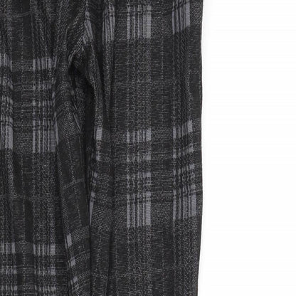 Preworn Womens Black Check  Trousers  Size S L27 in