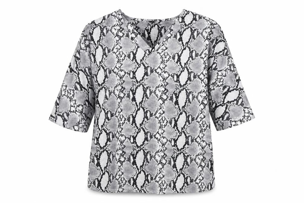 New Look Womens Black Animal Print  Pullover Jumper Size 12