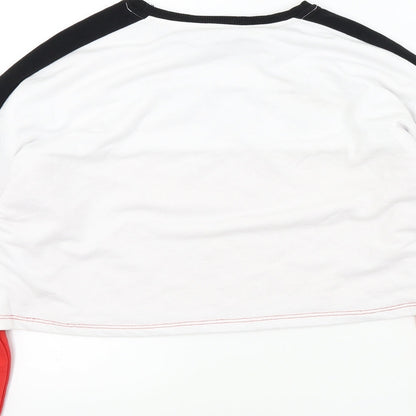 New Look Girls White Colourblock  Pullover Jumper Size 14-15 Years
