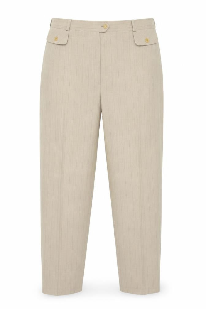 Eugen Klein Womens Beige Striped  Trousers  Size 34 in L29 in