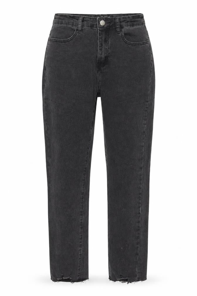 In the Style Womens Grey  Denim Straight Jeans Size 8 L27 in