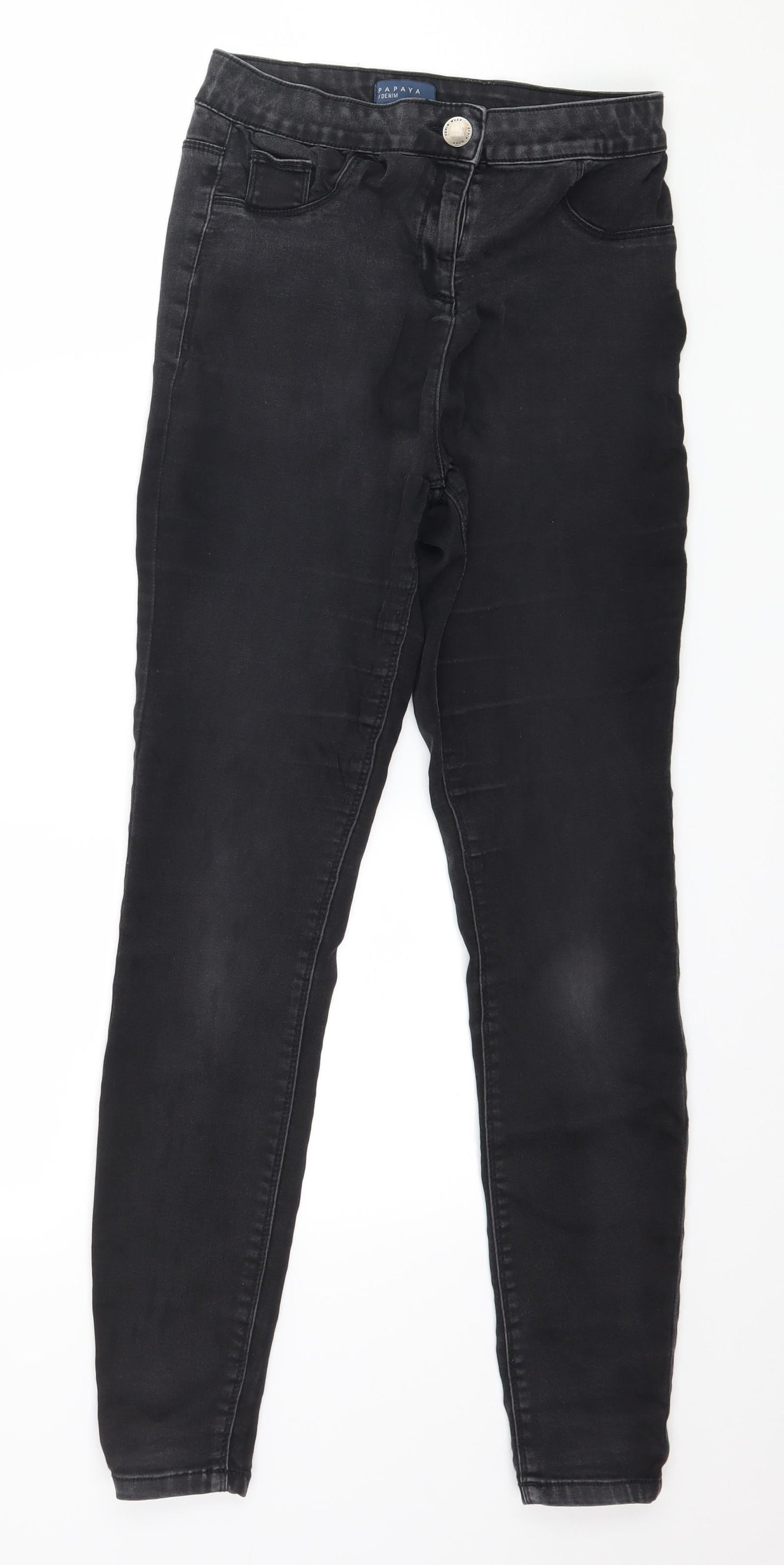 Papaya Womens Grey  Denim Skinny Jeans Size 10 L27 in
