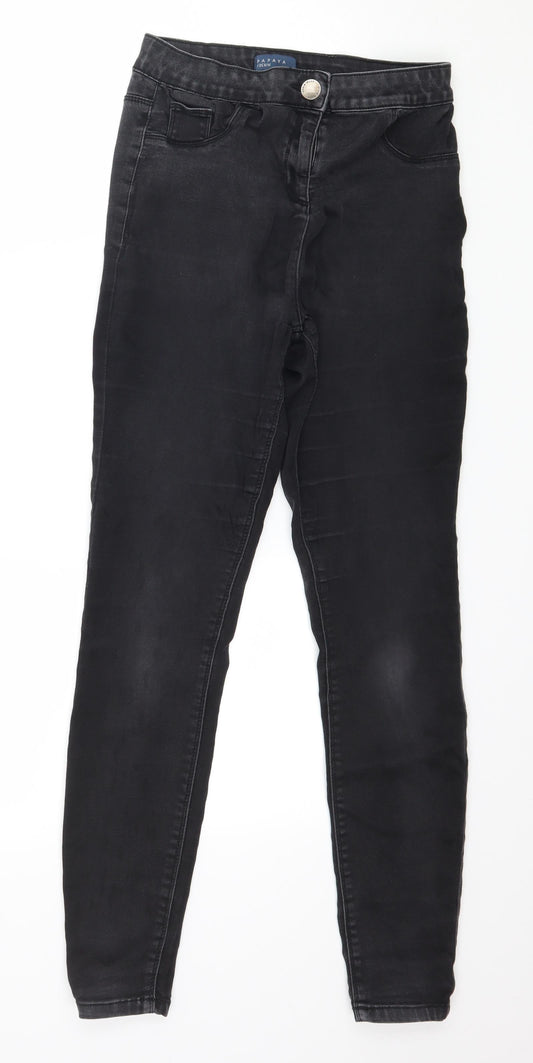 Papaya Womens Grey  Denim Skinny Jeans Size 10 L27 in