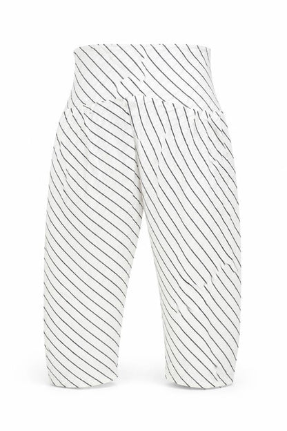 Preworn Womens White Striped  Trousers  Size 38 L22 in