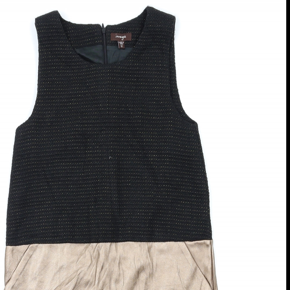 Imoga Womens Gold   Shift  Size 12