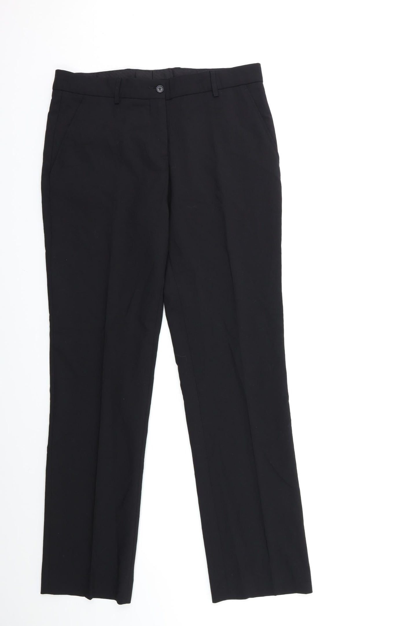 Preworn Womens Black   Trousers  Size 10 L31 in