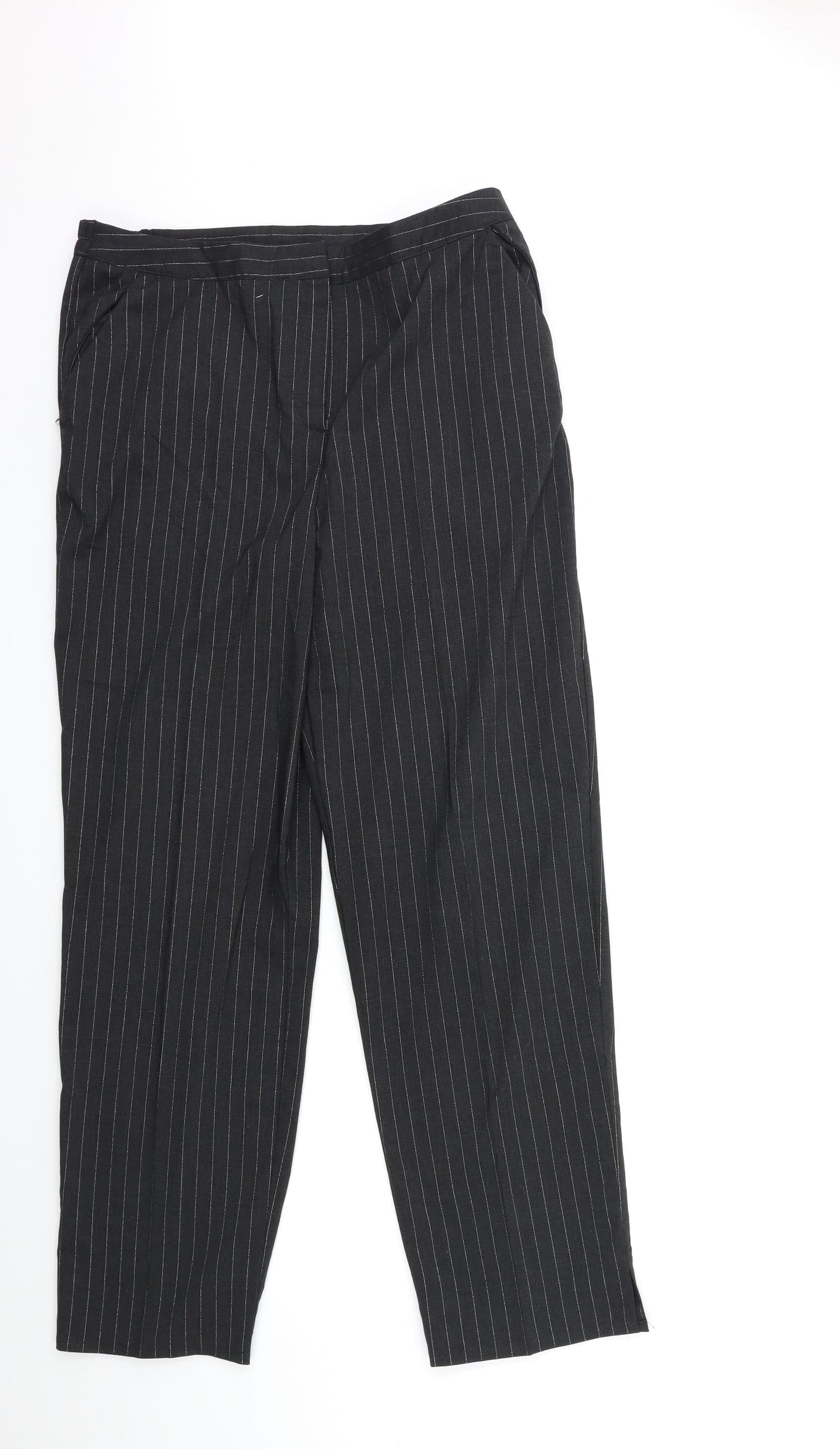 Wardrobe Womens Black Striped  Trousers  Size 14 L31 in