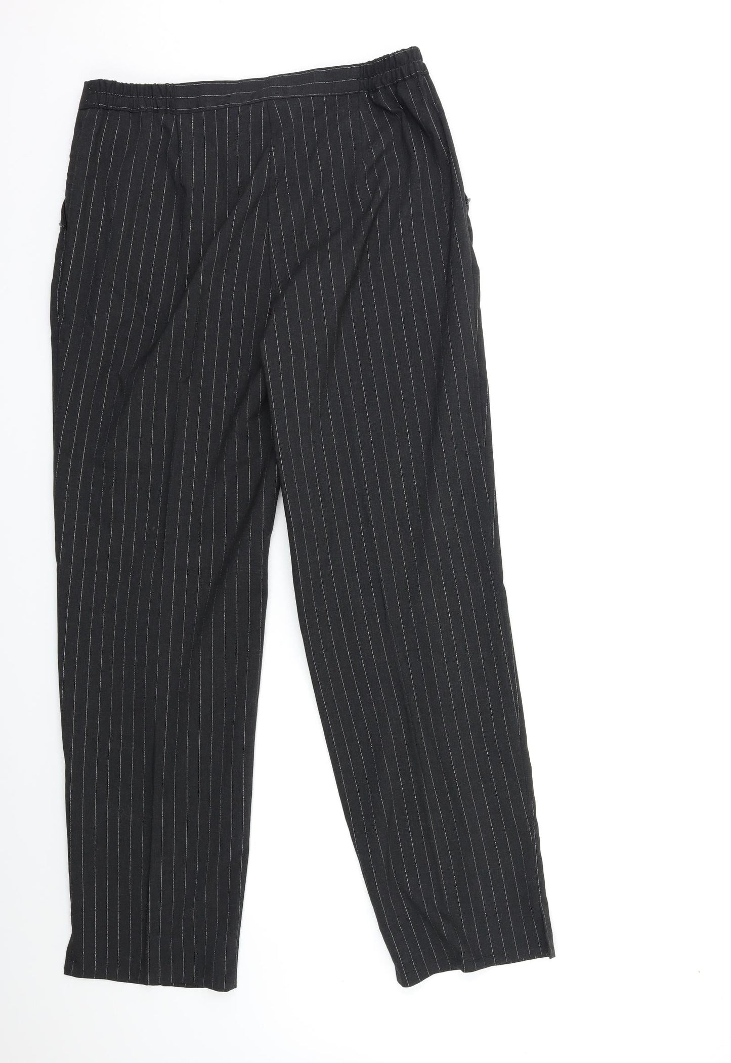 Wardrobe Womens Black Striped  Trousers  Size 14 L31 in