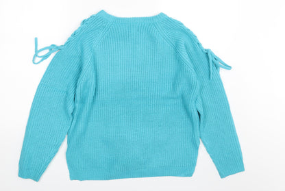 Preloved BEYOU Womens Blue   Pullover Jumper Size 12 - Back