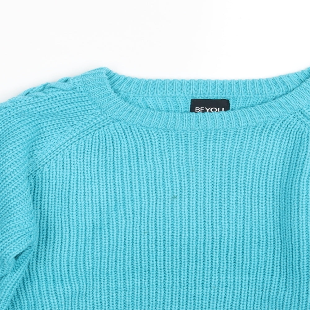 BEYOU Womens Blue   Pullover Jumper Size 12