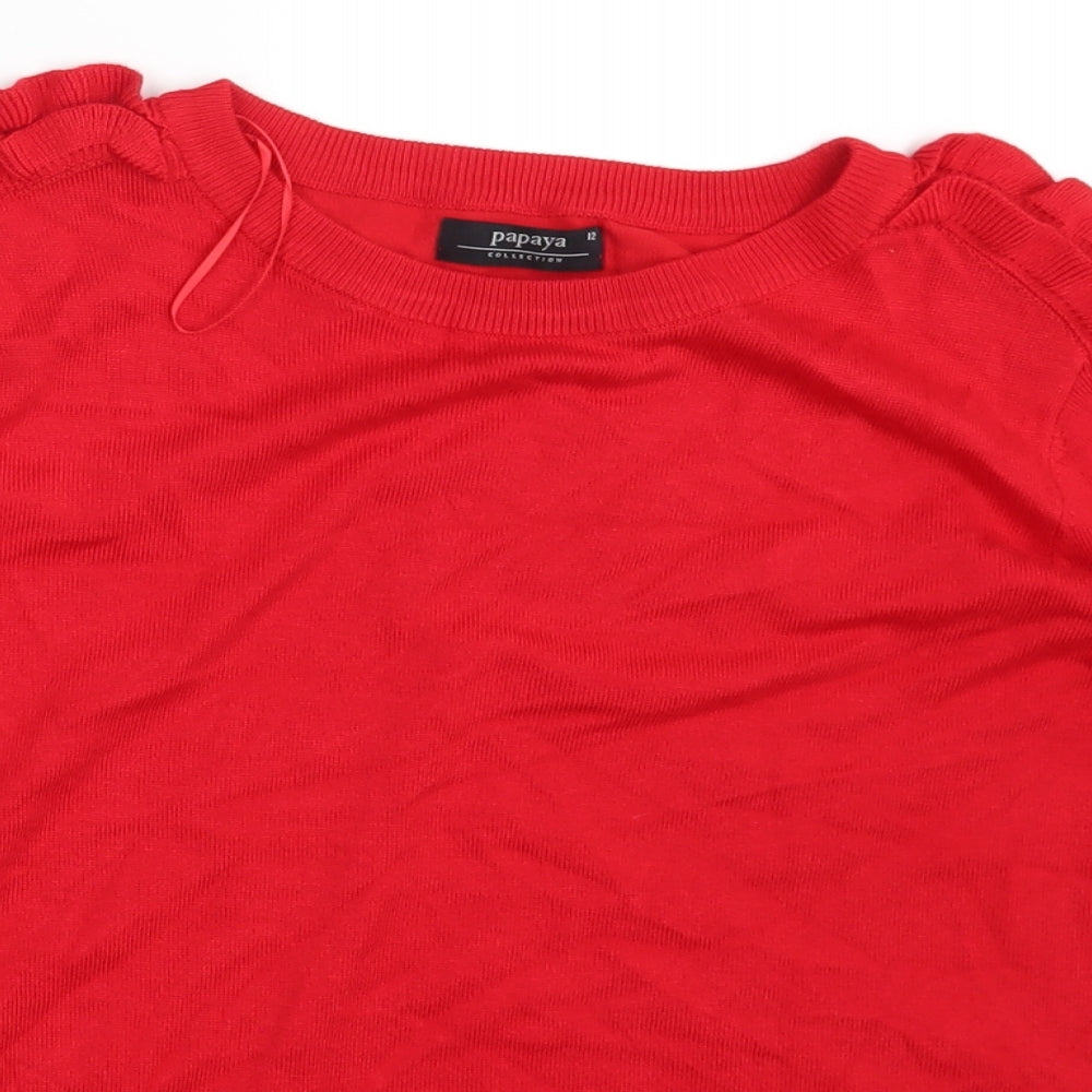 Papaya Womens Red   Pullover Jumper Size 12