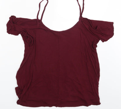 Preloved Peacocks Womens Purple   Basic Blouse Size 12 - Back