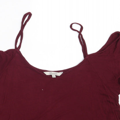 Preloved Peacocks Womens Purple   Basic Blouse Size 12 - Detail