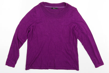 Bonmarché Womens Purple Pullover Sweatshirt Size M